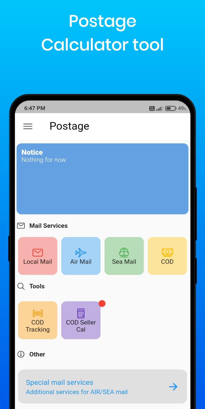 SL Post - Postage Calculator ဖန်သားပြင်ဓာတ်ပုံ 0