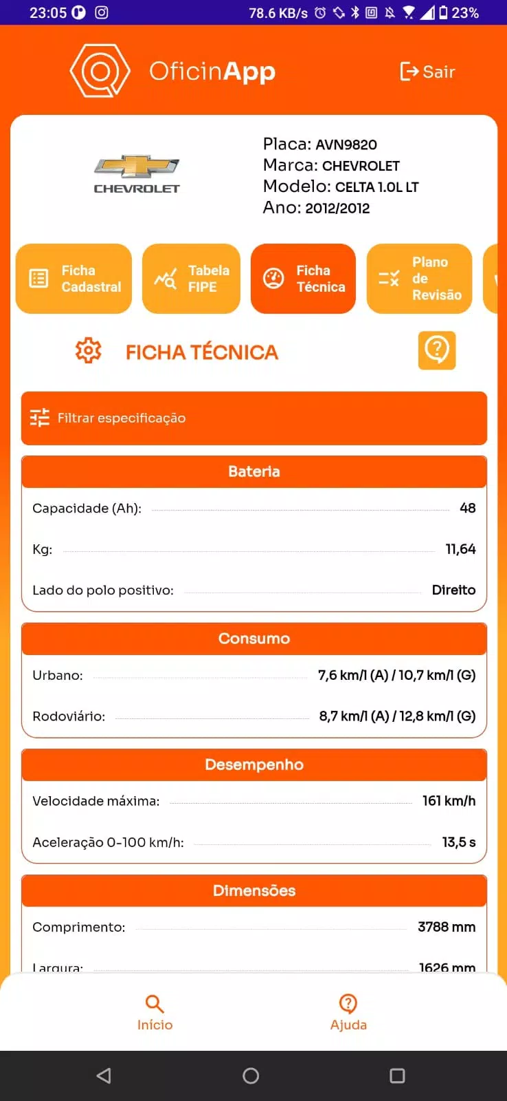 Schermata OficinApp 3