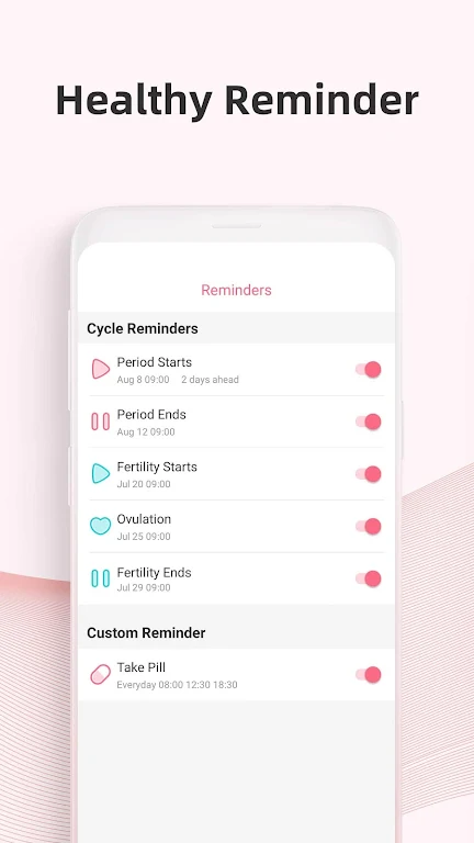 PinkBird Period Tracker Ảnh chụp màn hình 3