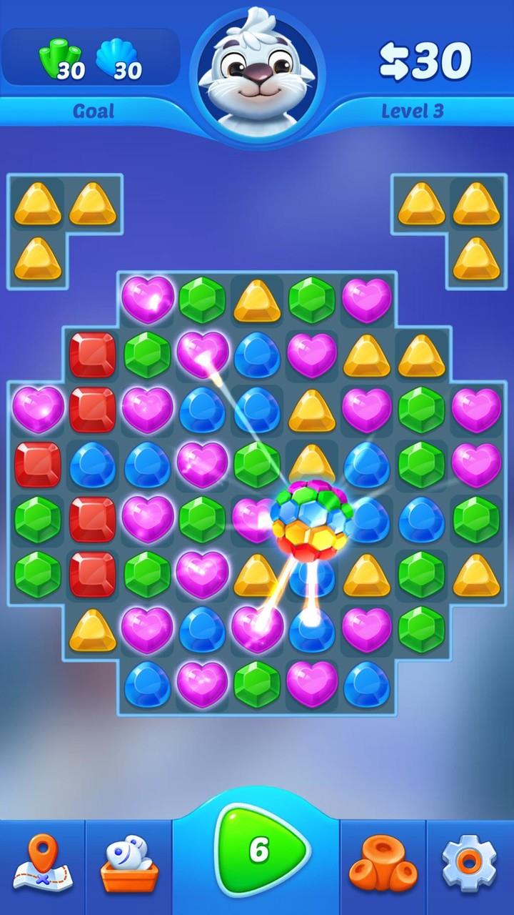 Jewel crush - match 3 game স্ক্রিনশট 1