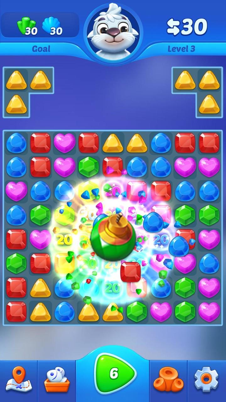 Jewel crush - match 3 game স্ক্রিনশট 2