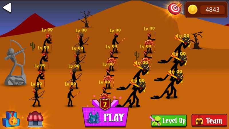 Stickman War : Defense Battle Ekran Görüntüsü 1