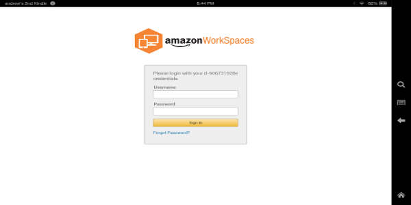 Amazon WorkSpaces Captura de pantalla 0