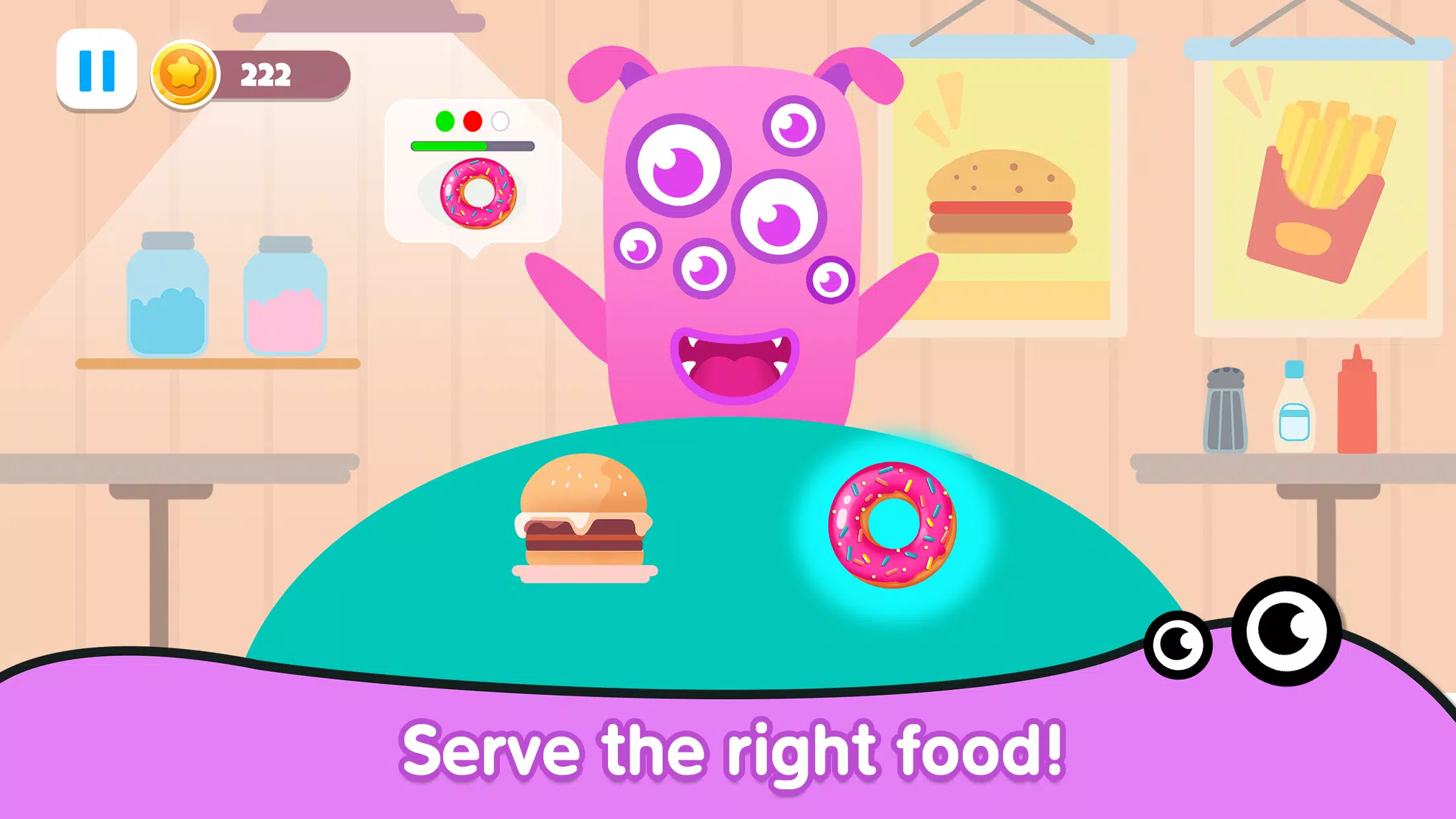 Schermata Kitchen monster games for kids 1