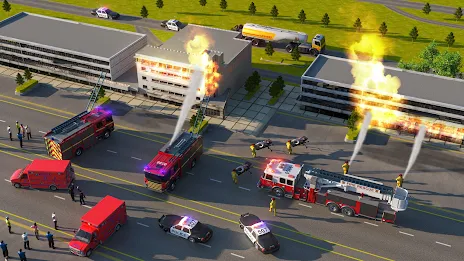 911 Rescue Fire Truck 3d Games Ekran Görüntüsü 1