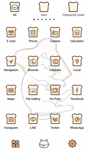 Cute Wallpaper Bread Cat Theme ภาพหน้าจอ 2