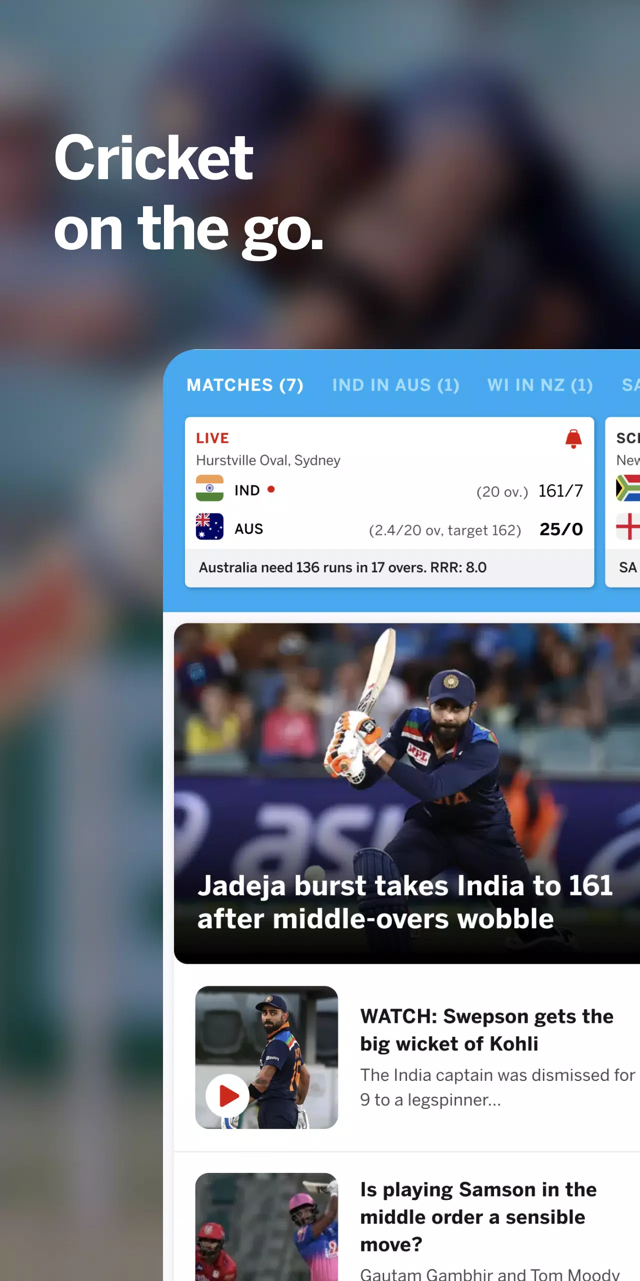 ESPNcricinfo - Live Cricket應用截圖第0張