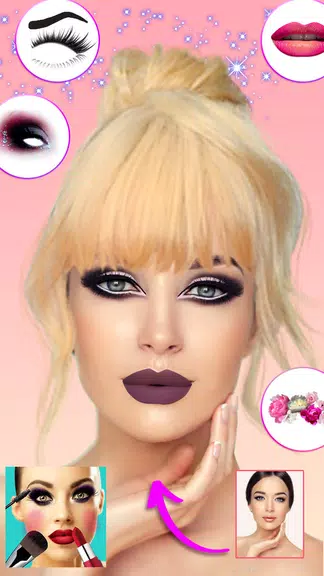 Makeup Camera: Beauty App Captura de tela 2