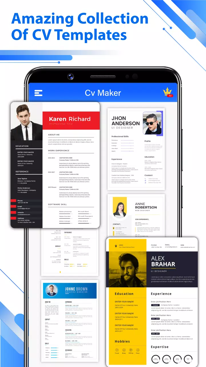 Resume Builder - PDF CV Maker स्क्रीनशॉट 2