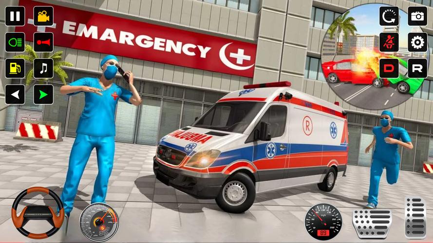 Police Rescue Ambulance Games Captura de pantalla 1