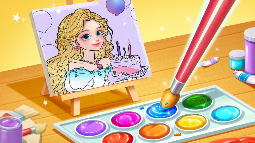 Princess Game Fantasy Coloring ภาพหน้าจอ 0