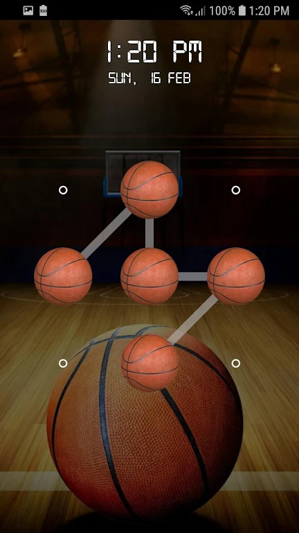 Basketball Screen Lock Pattern Ảnh chụp màn hình 0