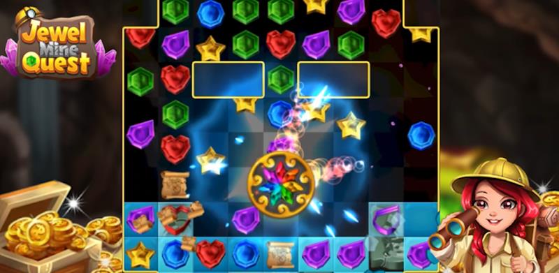 Jewel Mine Quest: Match-3 Ảnh chụp màn hình 0