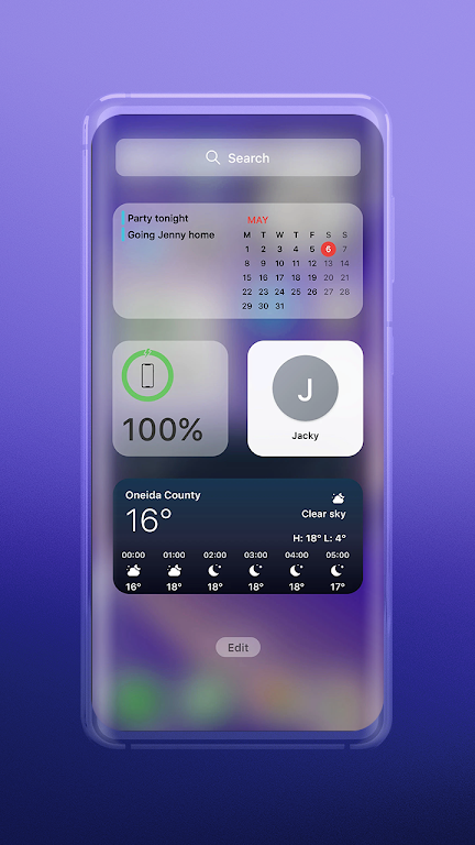 Widgets: ios 17 theme ภาพหน้าจอ 2