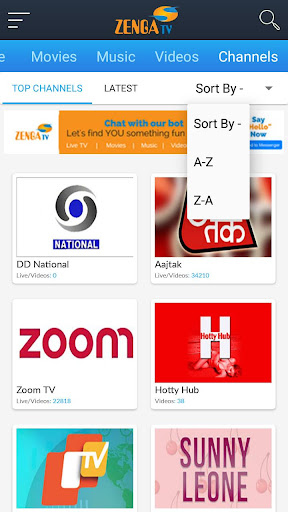 ZengaTV Mobile TV Live TV Ekran Görüntüsü 3