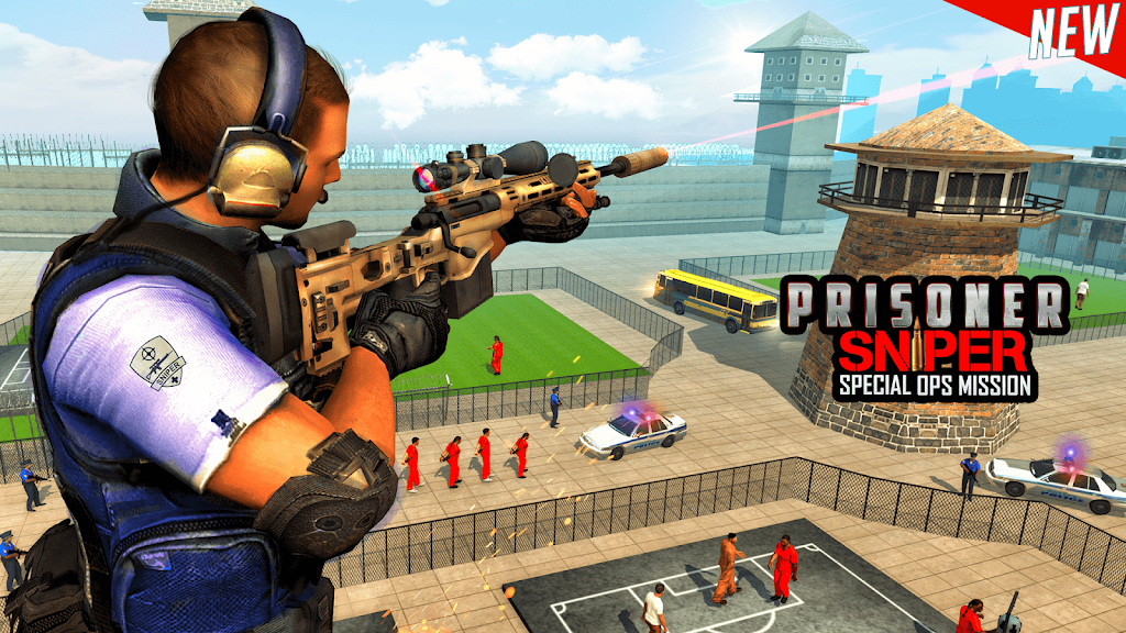 Prisoner Sniper Shooting 3D Gun Games Captura de pantalla 1