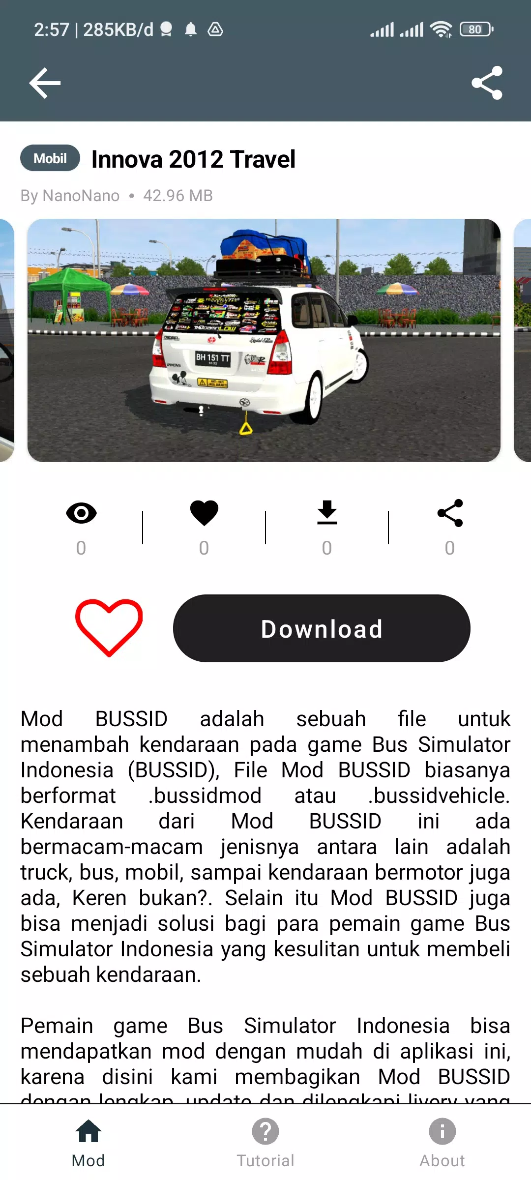 Mod Bussid Innova Travel應用截圖第2張