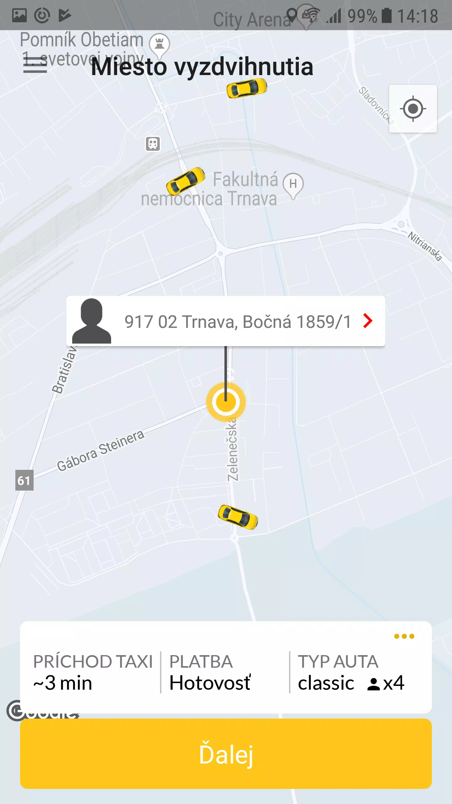 Yellow Taxi Trnava Ảnh chụp màn hình 1