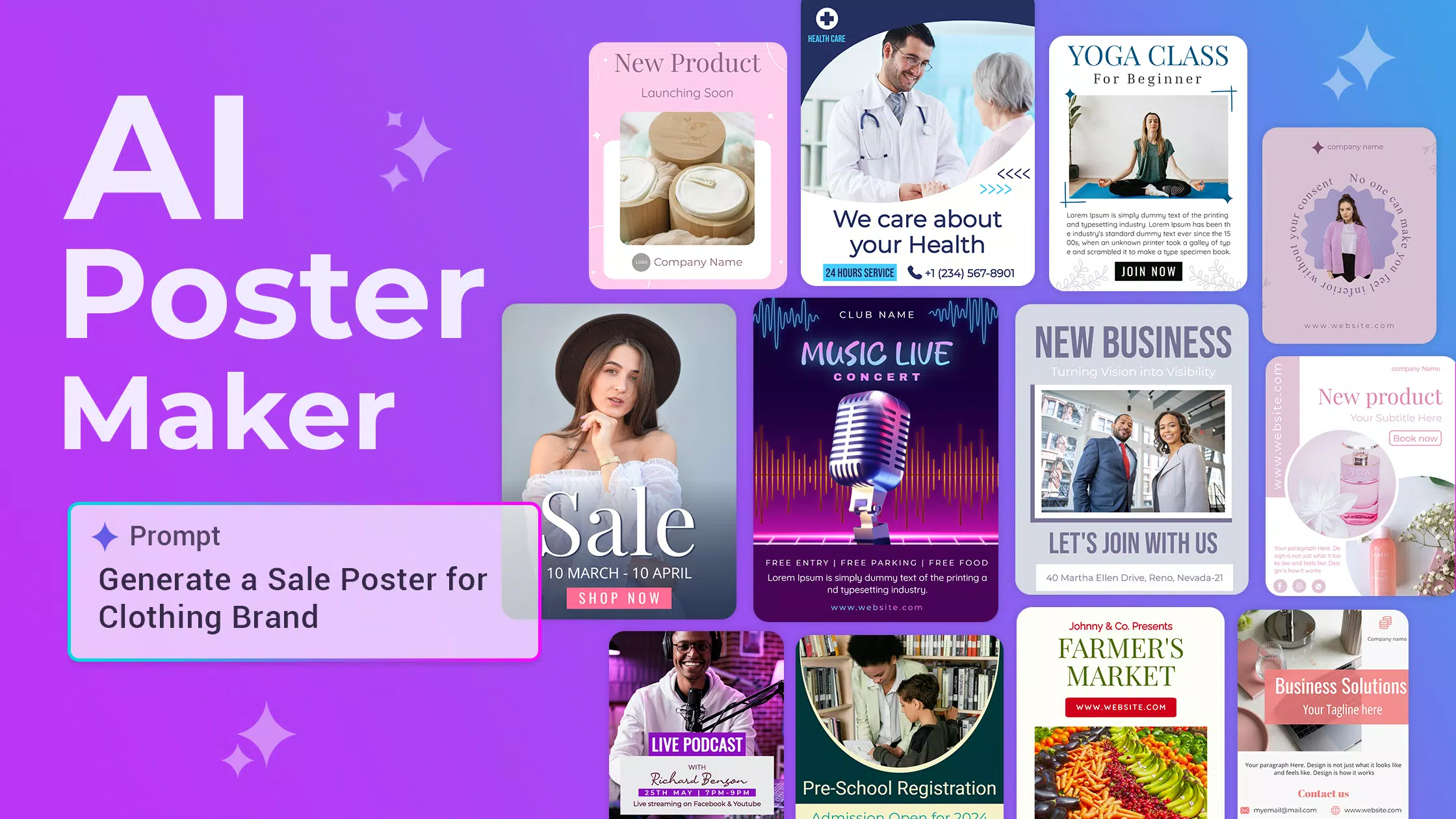 Poster Maker AI flyer maker স্ক্রিনশট 0