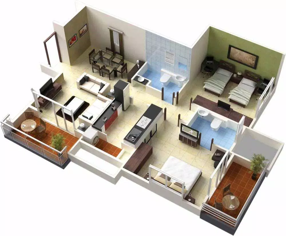 Schermata 3D small house design 2