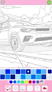 Car coloring games - Color car Capture d'écran 0