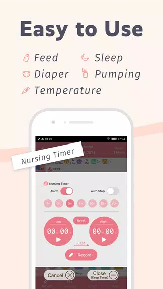 PiyoLog: Newborn Baby Tracker Tangkapan skrin 1
