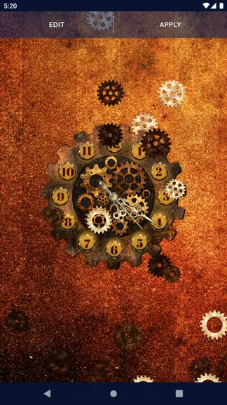 Steampunk Clock Wallpaper Ekran Görüntüsü 3