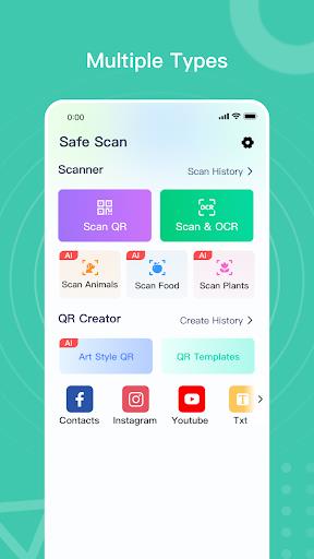 Safe QR OCR AI Scanner Creator ภาพหน้าจอ 1