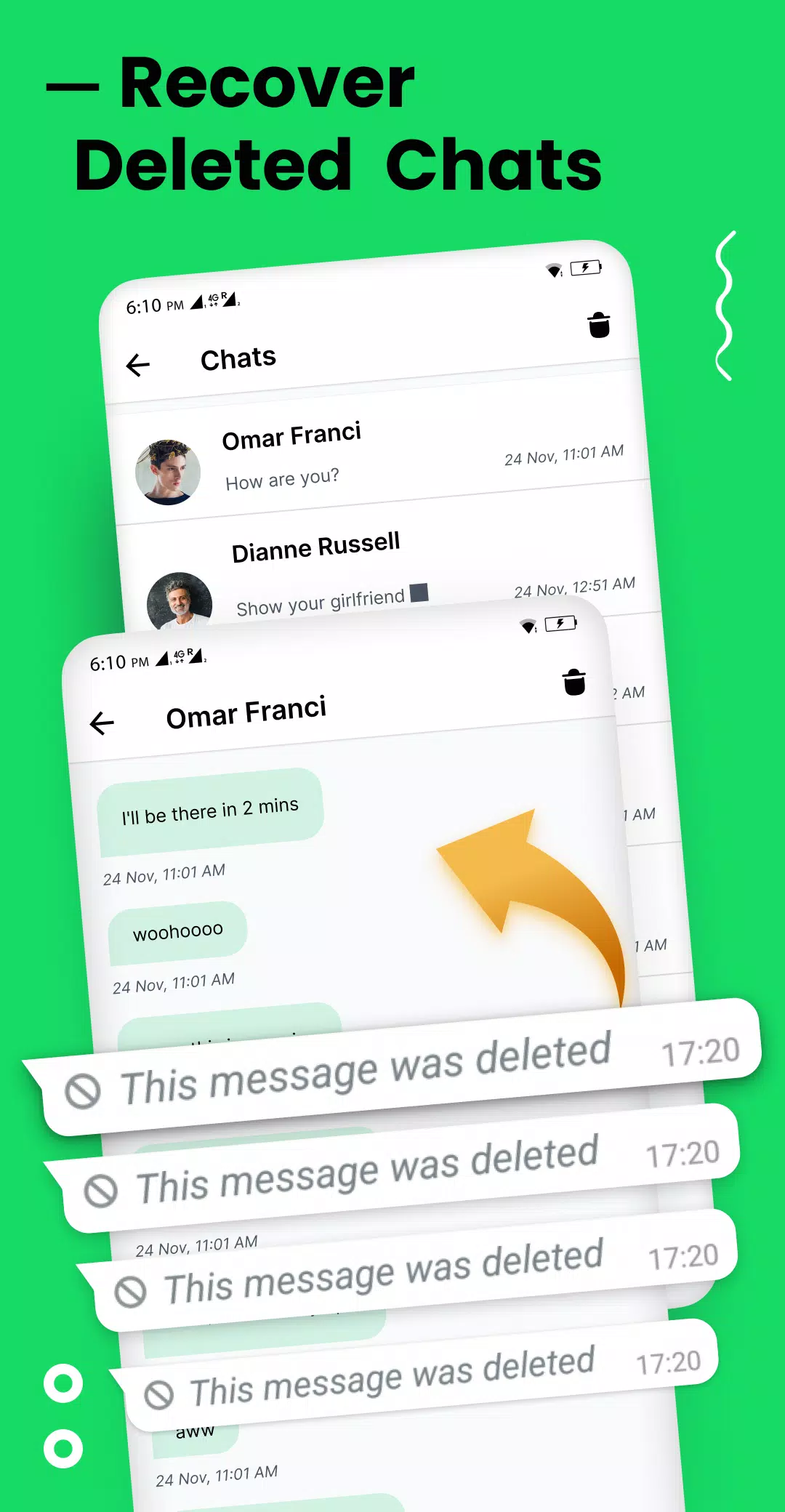 Delete Messages Recovery Capture d'écran 1