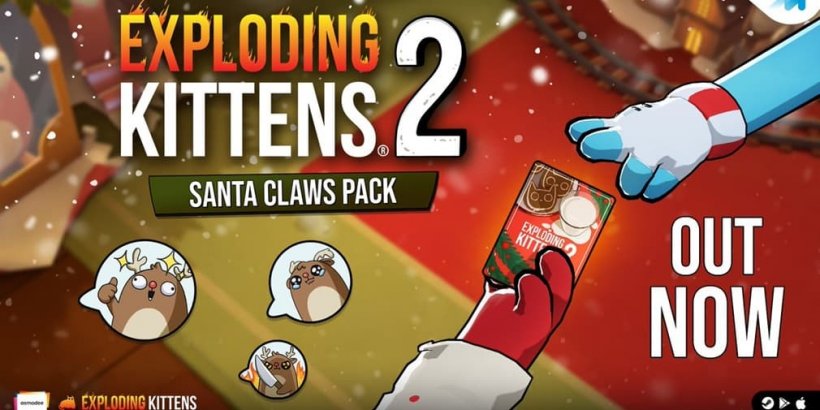 Exploding Kittens 2 wird mit der neuen Santa Claws-Erweiterung festlich