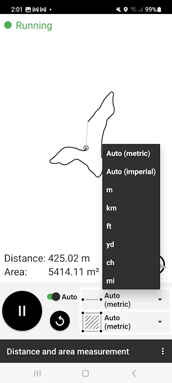 Mesure de distance/surface Capture d'écran 3