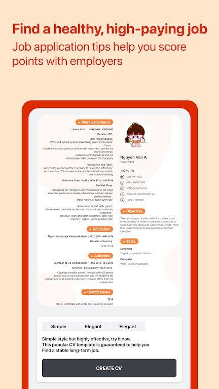 Cover Letter for Job App Ekran Görüntüsü 1