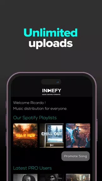 Indiefy - Music Distribution Ảnh chụp màn hình 2