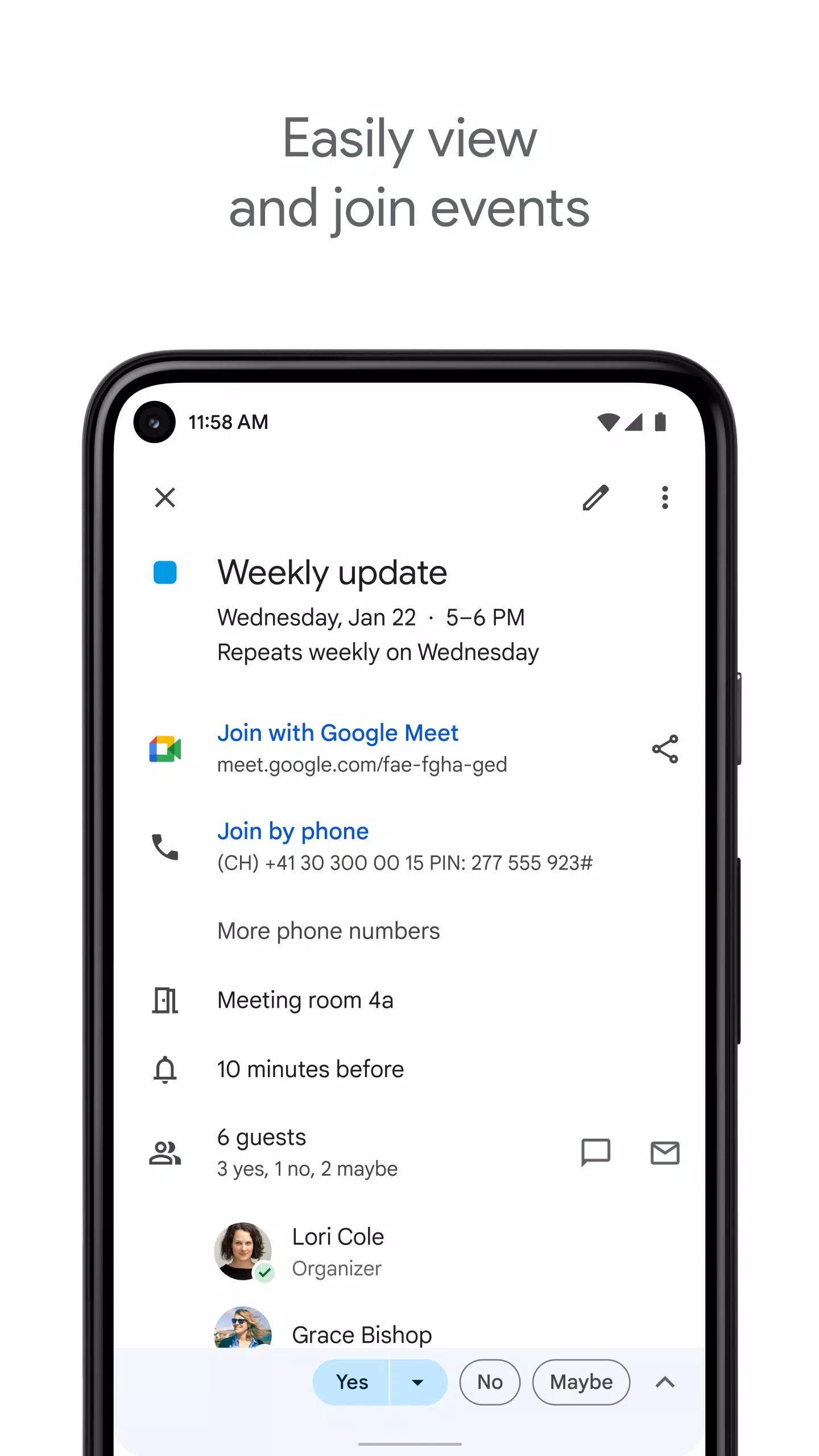 Google Calendar Ảnh chụp màn hình 2