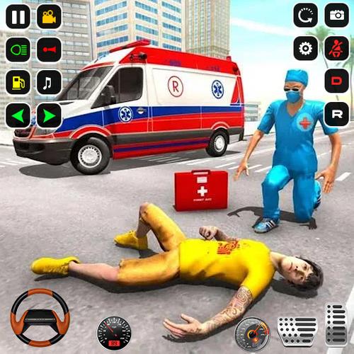 Police Rescue Ambulance Games Captura de pantalla 0