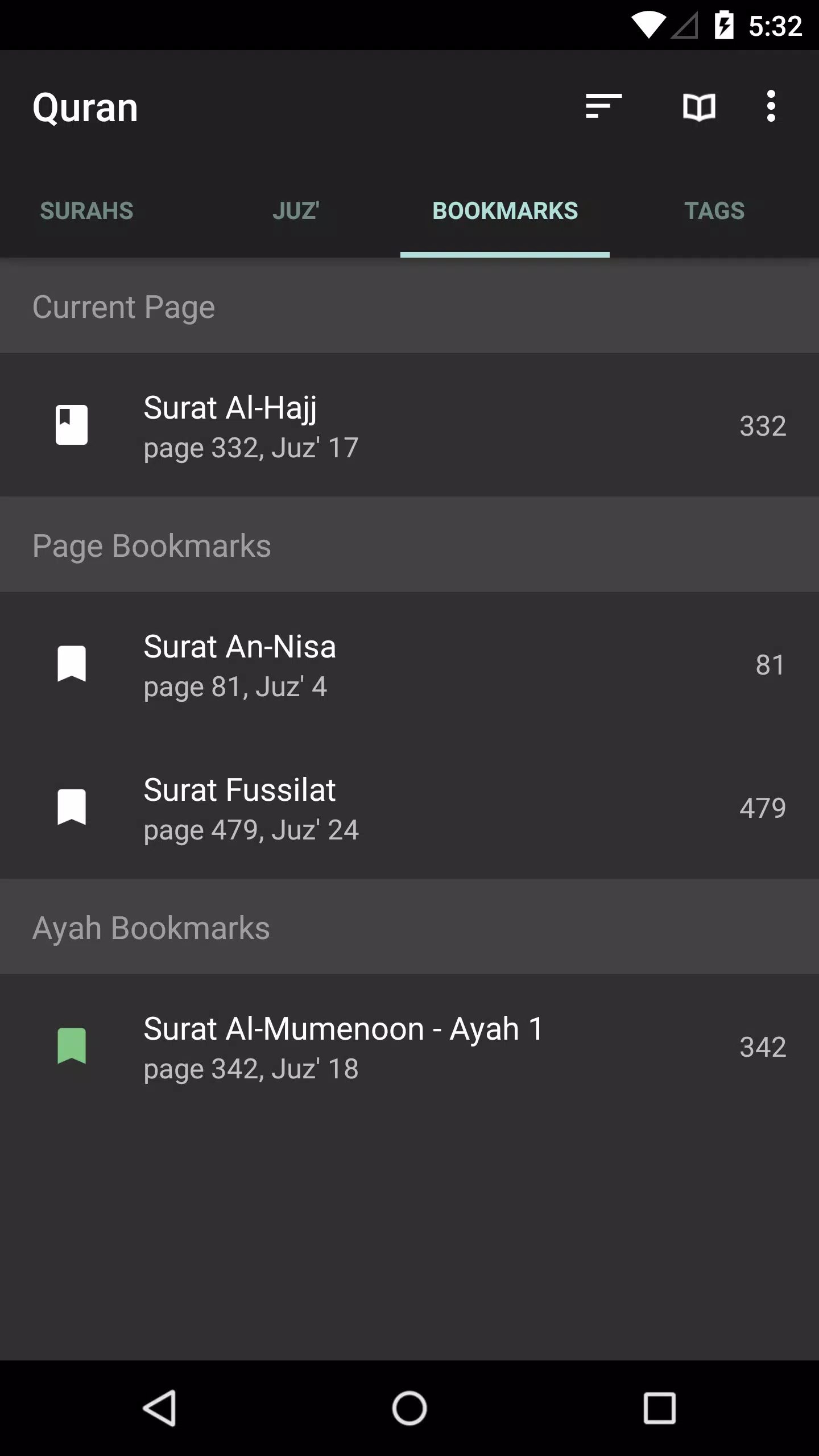 Quran for Android 스크린샷 2