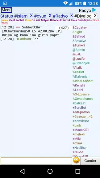 ChatKurdu Mobil Sohbet Zrzut ekranu 2