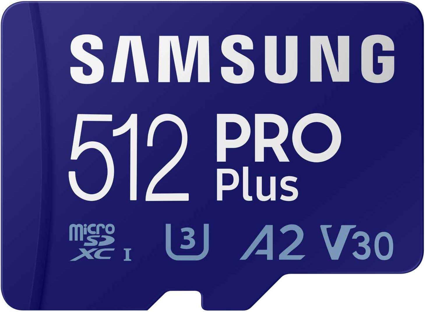 Samsung Pro Plus MicroSD Bellek Kartı + Adaptör, 512GB