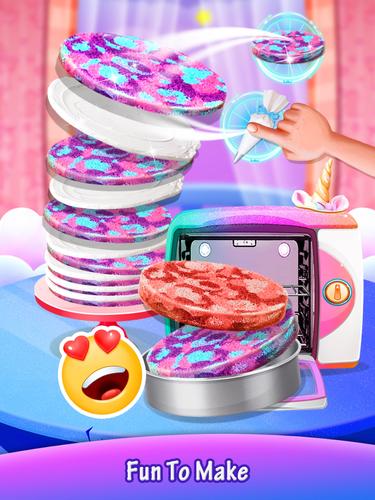 Galaxy Unicorn Cake Zrzut ekranu 1