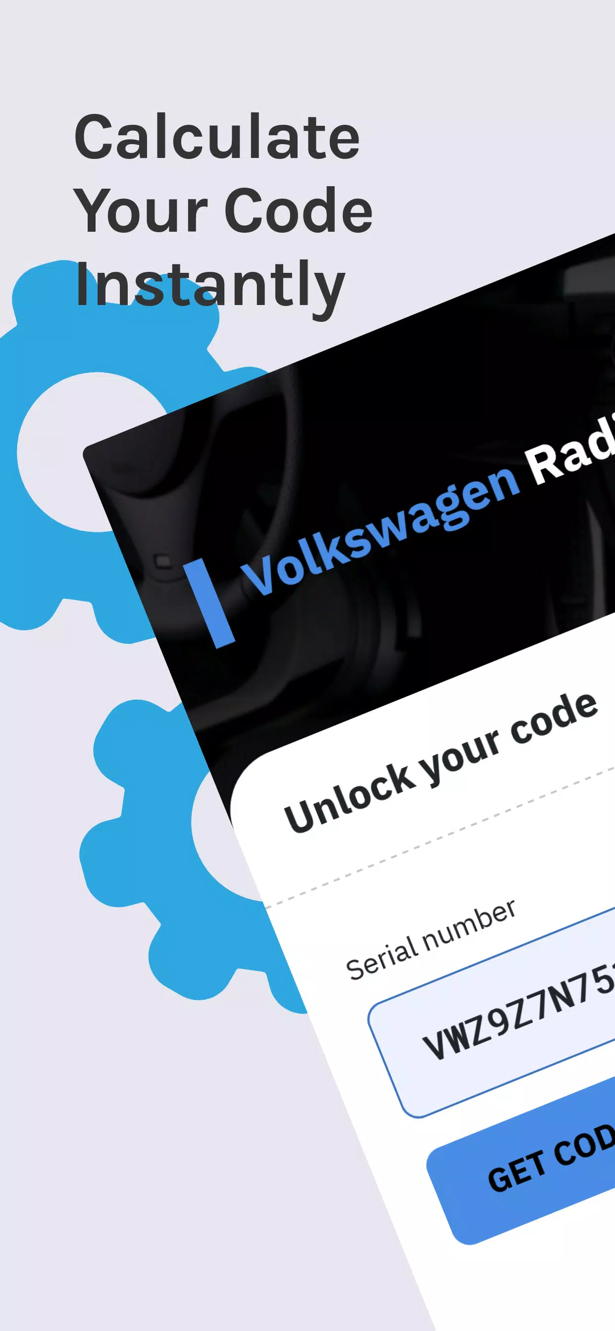 VW Radio Code Generator Schermafbeelding 0