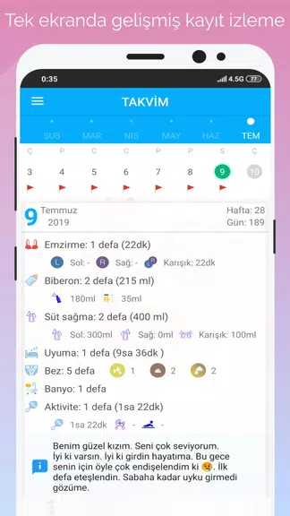 Gün Gün Bebek Bakımı, Takibi Screenshot 2