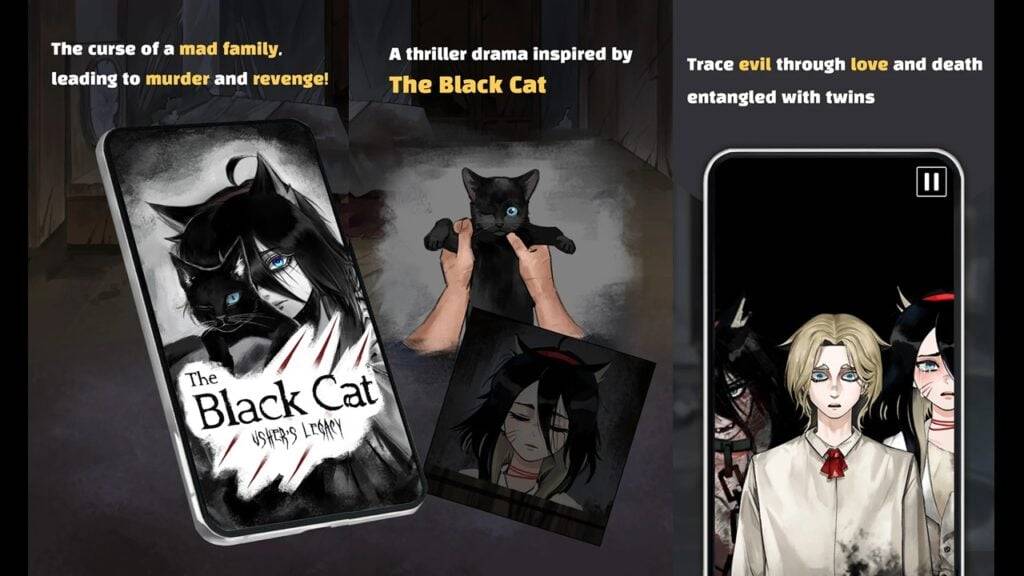 The Black Cat: Usher's Legacy est un nouveau roman visuel basé sur les histoires d'Edgar Allan Poe