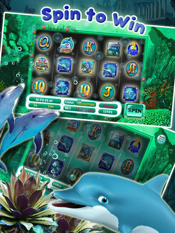 Schermata Lucky Dolphin Slots: Free Casino Slot Machines 1