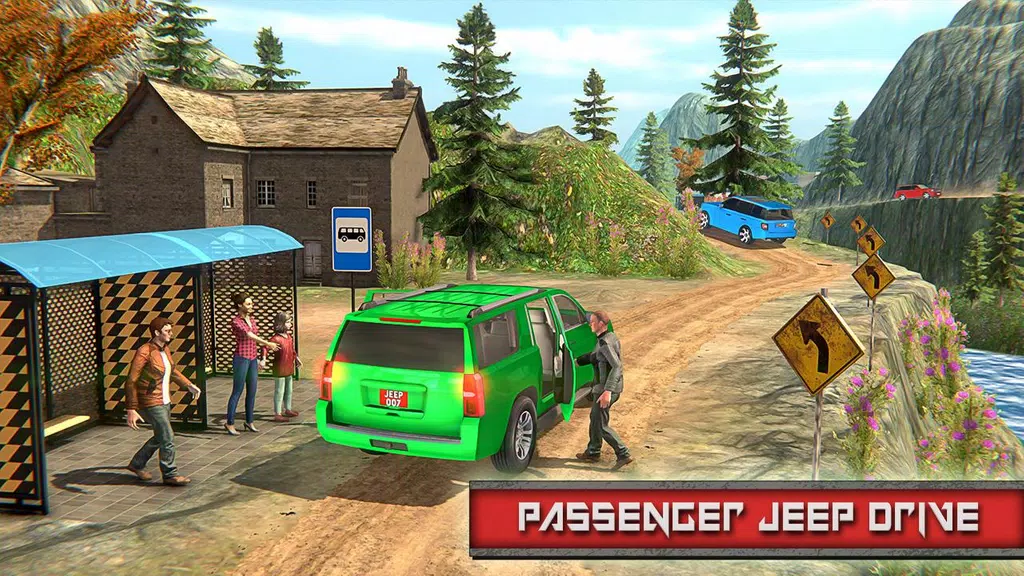 Offroad City Taxi Game Offline Schermafbeelding 0