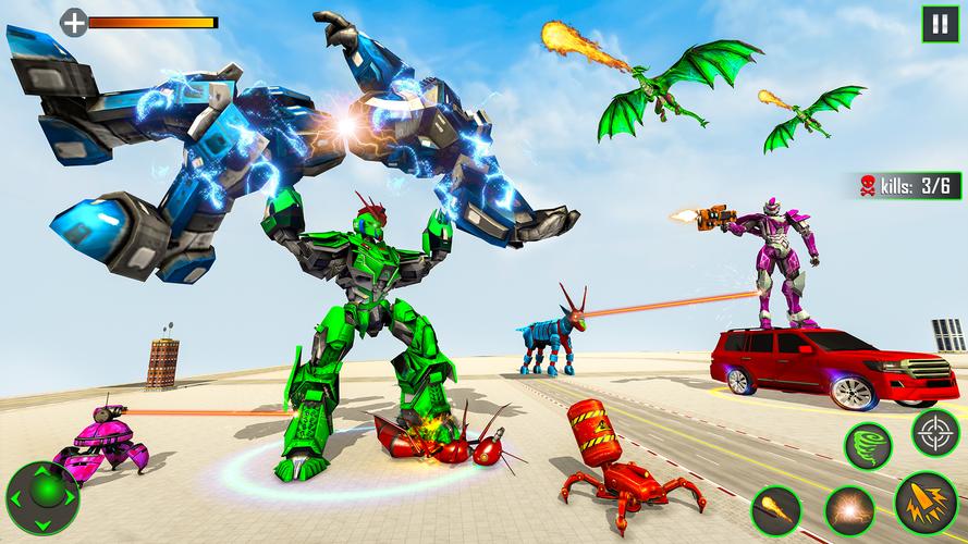jogo de carro robô cabra Captura de tela 3