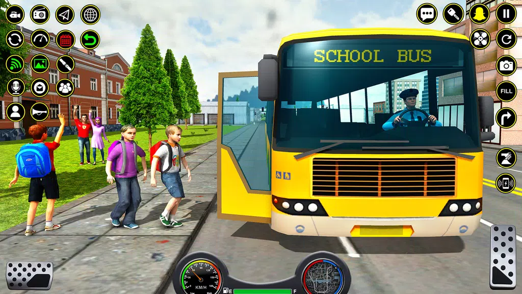 School Bus Coach Driver Games Скриншот 1