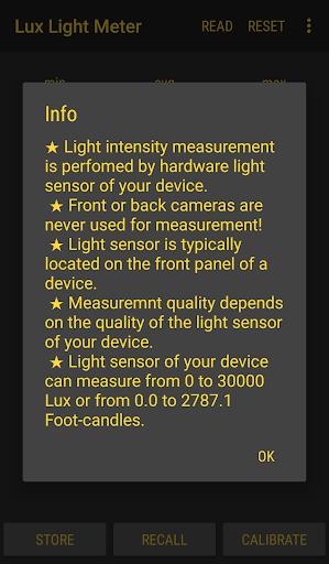 Lux Light Meter Pro Captura de pantalla 2