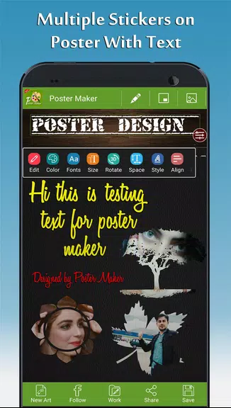 Poster Maker - Fancy Text Art Captura de tela 2