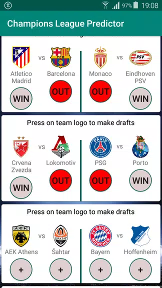 Champions Football Predictor Zrzut ekranu 1