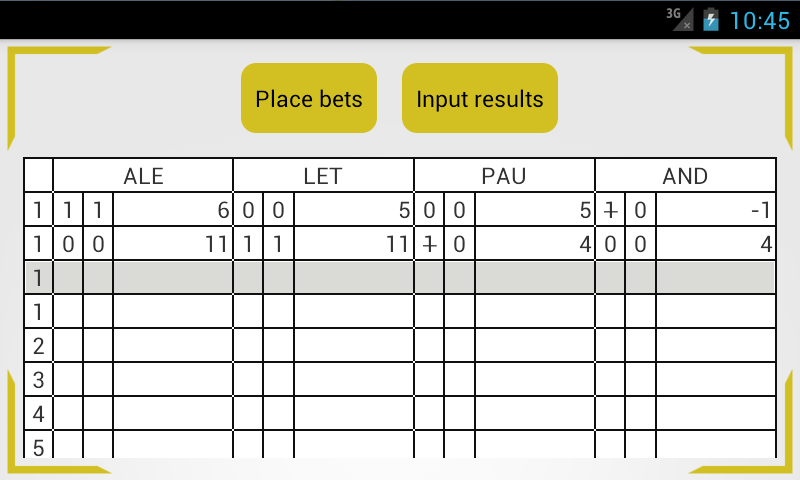 Whist Score Capture d'écran 2